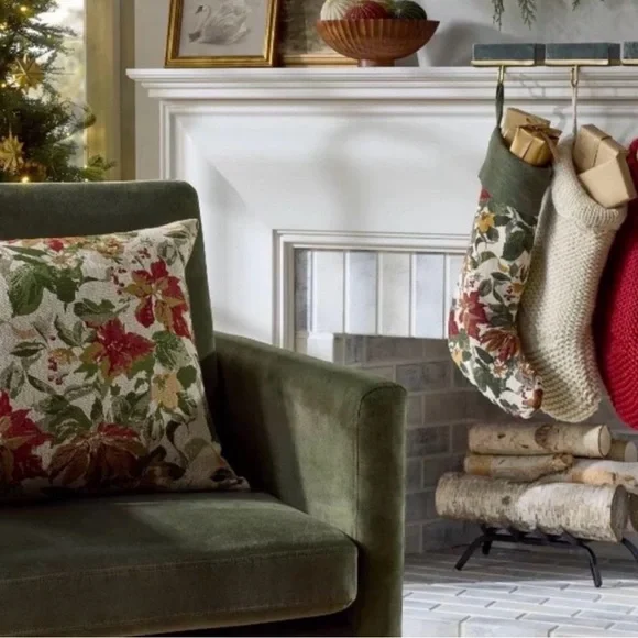 Threshold Poinsettia Christmas Stocking - Picture 3 of 3